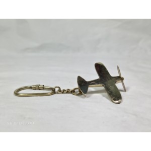 Porte-clés Avion Vintage en Laiton Antique 25mm, Alliage Métal et Bois, Breloque Voyage Aventure, Porte-clés Métalliques Tendance - Product Image 6