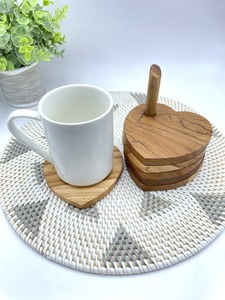 Posavasos con cuentas hechos a mano-Posavasos clásicos con respaldo de poliéster (4x4 pulgadas) Iglesia portátil y regalos religiosos - Product Image 5