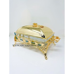 Plato de servicio de alimentos pulido con espejo de acero inoxidable de gran tamaño de la más alta calidad con tapa para calentador de alimentos de mesa ollas para servir - Product Image 3