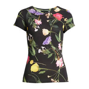 Camiseta de Mujer 100% Algodón con Cuello Personalizado, Logotipo OEM, Diseño de Color Personalizado, Sublimación, Transpirable, de Secado Rápido, Profesional para Verano - Product Image 4