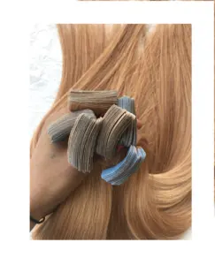 India Top Suppliers Transgreen Hair Company At Wholesale Price #12 Tape Hair 100 Gram Per Pack 20"Straight Smooth Hair Extension