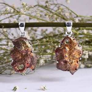 Colgante de espécimen de cobre de Gema Natural, de oro amarillo colgante de plata de ley 925, joyería hecha a mano - Product Image 5