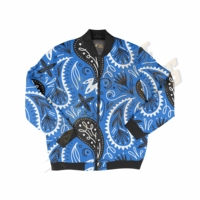 Blouson bomber pour homme, imprimé paisley violet, fermeture éclair, décontracté, grande taille, coupe classique, 100% polyester, col rabattu
