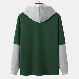 Sweat à capuche pour hommes de haute qualité sweat-shirt à panneau contrasté en polaire avec poche kangourou pour l'automne Athleisure Jogging - Product Image 2