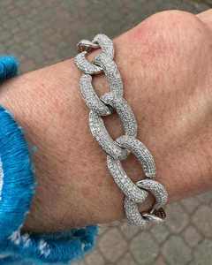 เพชรโมอิสสีขาวทอง VVS ทรงกลมตัดสร้อยกำไลข้อมือเพชร925เงินสเตอริง - Product Image 1