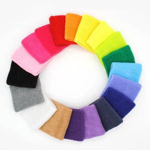 Bandeaux de poignet en coton élastique brodés avec logo personnalisé pour enfants, sport, séchage rapide, bandeaux de poignet en tissu éponge flexible pour - Product Image 2