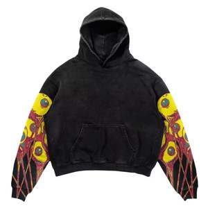 เสื้อฮู้ดพิมพ์ลาย3D แอซิด425gsm ฟอกสีพิมพ์ลายพัฟโลโก้ได้ตามต้องการ - Product Image 4