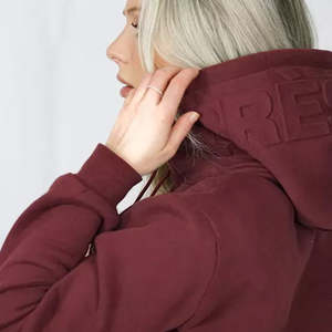 QIASNHI luxe 100% coton poids lourd hommes à capuche personnalisé en relief coupe régulière 3D blanc hiver polaire sweat - Product Image 6