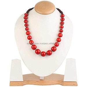 Elegante y exclusivo collar con cuentas de resina artificial vintage, conjunto de tachuelas, la mejor ropa de fiesta para mujer, boda, Europa, AALIYAN IMPEX Low - Product Image 2