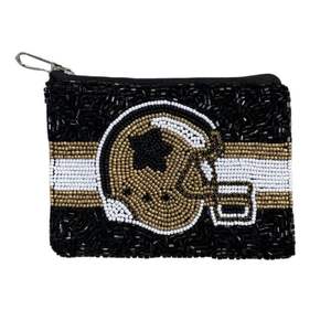 Élégant luxe perlé porte-monnaie Mini fermeture éclair élégant broderie artisanat couture nouveau Design casque graine de haute qualité - Product Image 1