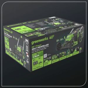 La meilleure offre : tondeuse à gazon autotractée Greenworks 60V 25 pouces avec (2) batteries 4,0 Ah et chargeur rapide - Product Image 2