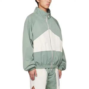 Wholesale Hot Selling Color Block <b>Men's</b> Sports Windbreaker Nylon Tracksuit for <b>Men</b> Streetwear 2 Piece Zipper <b>Jacket</b> Short Sets - Product Image 5