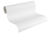Rouleaux de papier peint blancs peignables fabriqués en Allemagne - Design moderne pour chambre à coucher, salle de bain, salon, cuisine, très résistant à l'usure