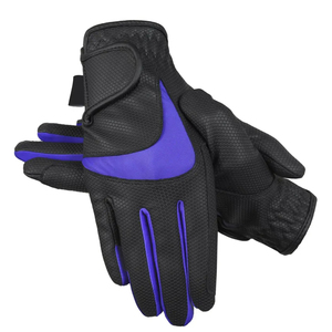 Gants d'équitation en cuir synthétique antidérapants, vente en gros de gants d'équitation en cuir synthétique unisexes - Product Image 1