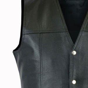 Chaleco de cuero de estilo profesional para hombres disponible en tamaño adulto Chaleco de cuero de piel de vaca para hombres a la venta - Product Image 6