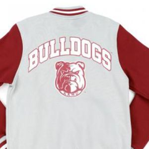 Alabama A & M University Custom Satin Varsity Chaquetas Transpirable Piel de oveja Conejo Cuello alto Invierno Casual OEM/ODM de punto - Product Image 4