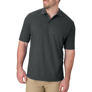 Chemises polo pour hommes à manches longues personnalisables pour le printemps/été, tissu jersey respirant avec motif uni à col montant - Product Image 5