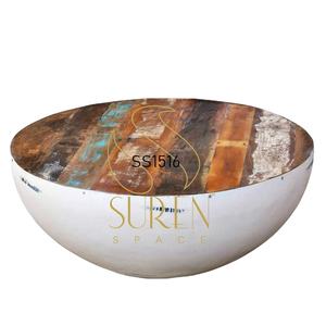 โต๊ะกลางอุตสาหกรรมทำด้วยมือทำจากไม้ดีไซน์เนอร์สีสันไม่ซ้ำใครสำหรับเฟอร์นิเจอร์บ้านใช้ในเชิงพาณิชย์ - Product Image 6