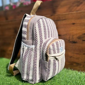 Nouveau design de sacs pour ordinateur portable en chanvre sacs à dos durables nouveauté jute avec coton unisexe multi-usages sacs à dos de voyage - Product Image 4