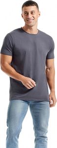 T-shirts décontractés surdimensionnés à col rond et manches courtes pour hommes en tissu peigné 100 % coton – Séchage rapide, respirant, anti-boulochage, avec motif lettre - Product Image 5