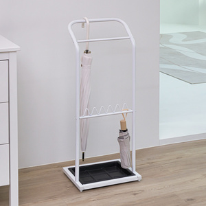 Moderno Soporte para Paraguas de Acero con Bandeja, Estructura de Acero con Recubrimiento en Polvo, Organizador de Almacenamiento para el Hogar - Product Image 2