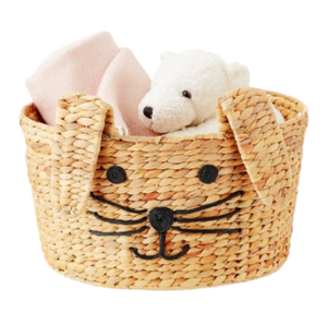 Cesta de algas marinas de mimbre de animales tejida, almacenamiento y organización elegantes, cesta tejida pequeña, cesta de almacenamiento de juguetes para guardería - Product Image 1