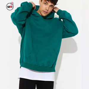 Hombres 100% algodón de alta calidad Streetwear Sudadera con capucha de secado rápido transpirable manga larga invierno Puffer personalizado OEM estampado con capucha - Product Image 6