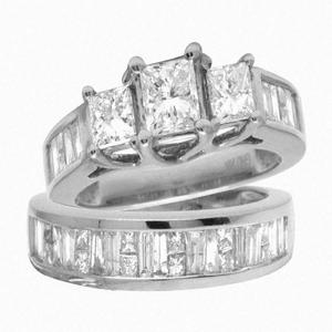 Estilo Vintage Moissanite princesa Baguette diamante racimo Iced Out anillo en 925 Plata elegante nupcial boda compromiso joyería - Product Image 6