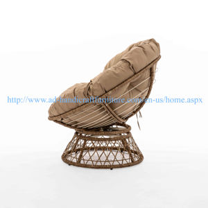 เก้าอี้หมุนกลางแจ้งสำหรับเด็กพร้อมเบาะหวายสานสำหรับโรงแรมพักผ่อนสวนลานบ้านธรรมชาติ - Product Image 4