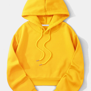 Sweat à capuche en molleton court pour femme Logo avant personnalisable Vêtements d'hiver avec col à capuche Sweatshirts Pakistan - Product Image 1