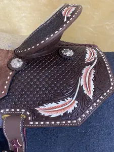 Nouvelle arrivée Selle de dressage de style occidental 100% cuir de vache sur mesure Logo personnalisé Fabriqué pour les cavaliers experts - Product Image 3