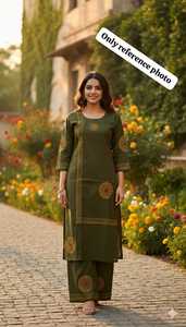 Conjunto de Dos Piezas para Mujer, Estilo Informal, Estampado Floral, para Oficina o Vacaciones, Traje Ecológico con Pantalones, Conjunto Coordinado Indio - Product Image 3