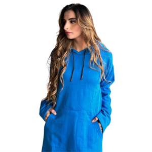 Venta al por mayor de Grafito East West Mujeres Long Fleece Pullover Hoodie Señoras Invierno Sudadera Con Capucha Diseño Mujer Maxi Túnica Vestido - Product Image 2