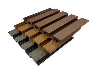 Panneaux muraux rainurés WPC à prix d'usine, revêtement décoratif intérieur 3D - 200*17 pour les intérieurs modernes de maisons/bureaux - Product Image 1