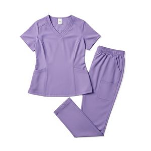 Qualité supérieure Logo personnalisé Respirant Médecin Scrubs Uniformes Ensembles Hôpital Femmes Médical Scrubs Clinique Dentaire Soins Infirmiers 2 Pièce - Product Image 4