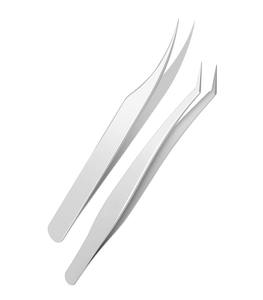 Pince à cils en acier inoxydable avec logo personnalisé outil de beauté avec pointe en fibre pour extension de cils - Product Image 4