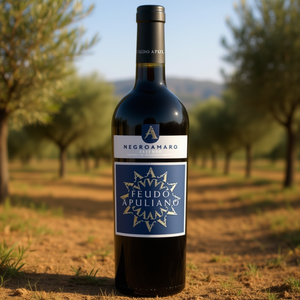 Feudo Apuliano Negroamaro Salento IGP Bold Mediterranean 750ml Red <b>Wine</b> 6 Bottles Per Box - Product Image 3