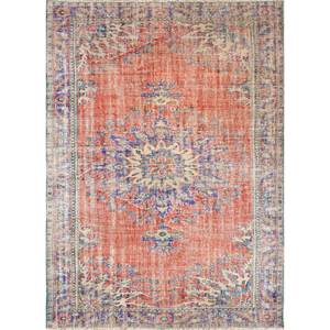 Alfombras de Lana Anudadas a Mano de Gran Tamaño, Diseño de Medallón Rojo y Naranja, para Sala de Estar o Pasillo - Pae-2656 - Product Image 1