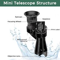 Telescopio Monocular de Alta Definición 8x20, Mini Telescopio Deportivo Portátil para Senderismo, Observación de Aves, Caza y Actividades al Aire Libre