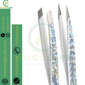 ชุดแหนบต่อขนตาแบบเคลือบกระดาษ2ชิ้นแบบมืออาชีพชุดสเตนเลสโค้งตรงเกรดอุตสาหกรรมแบบ DIY - Product Image 3