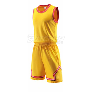 Ensemble de maillot de basket-ball pour hommes, professionnel, respirant, séchage rapide, personnalisé, taille plus, ajustement confortable, maillot assorti à des shorts, 100% - Product Image 2