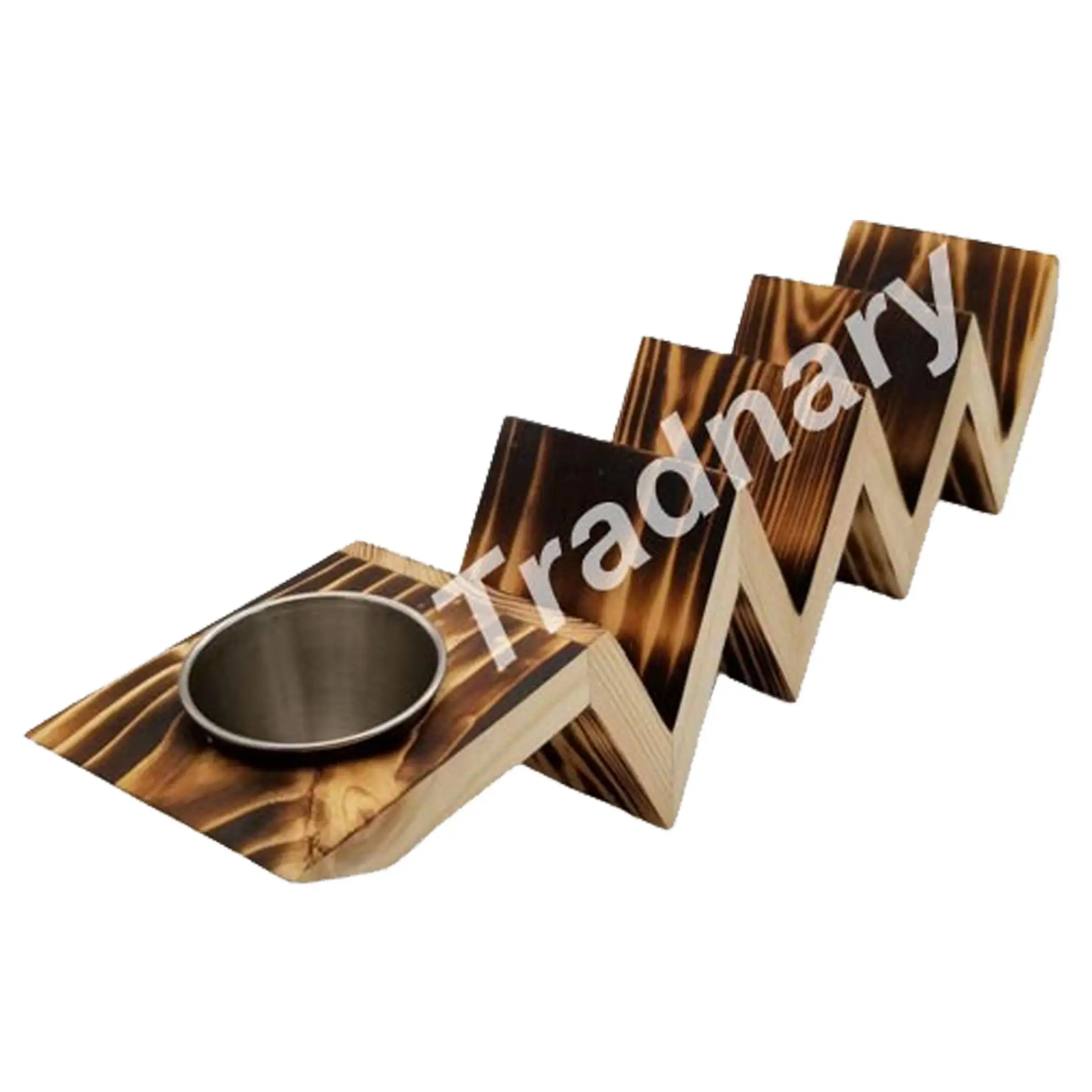 Bandeja de madeira taco premium, design tradicional, bandeja de madeira em zigzag para cozinha, casa, hotel, restaurante