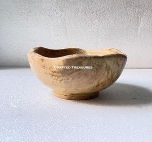 Cuenco para servir de madera natural 100% de etiqueta privada de diseño único, fabricante de cuencos para servir para decoración del hogar en la India - Product Image 1