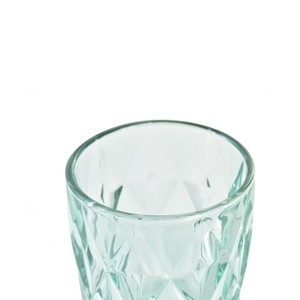 Jarrón de cristal de 240ml con relieve turquesa, diseño intrincado para decoración del hogar - Product Image 2