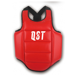 Protector de pecho de entrenamiento de boxeo con cierre de gancho y lazo de cuero PU más vendido MMA Muay Thai Kickboxing Protector de cuerpo Protector de pecho - Product Image 1