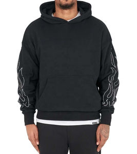 Conjunto Deportivo Vintage de Alta Calidad para Hombre, Sudadera con Capucha y Pantalones de Pierna Recta o Acampanada, Estilo Lavado Ácido - Product Image 1