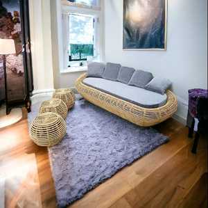 Ensemble de canapés en rotin d'extérieur modulaires de haute qualité Meubles de jardin à bas prix avec pouf pour ensemble de patio de salon - Product Image 2