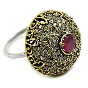 แหวนดีไซเนอร์สำหรับผู้หญิงเด็กผู้หญิง925เงินมรกตลูกบาศก์เซอร์โคเนียชุบทองเครื่องประดับสำหรับเป็นของขวัญครบรอบแต่งงาน - Product Image 5