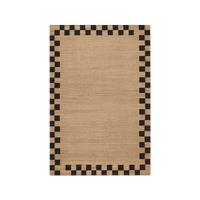 Tapis et tapis réversibles antidérapants en jute et chanvre tissés, fabriqués en Inde, pour salon