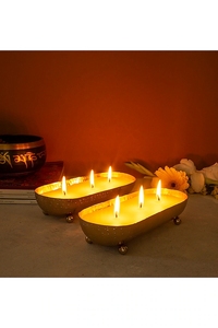 Bougie martelée indienne de luxe avec parfum à la cire de soja pour cadeau de Noël décoration de mariage - Product Image 2